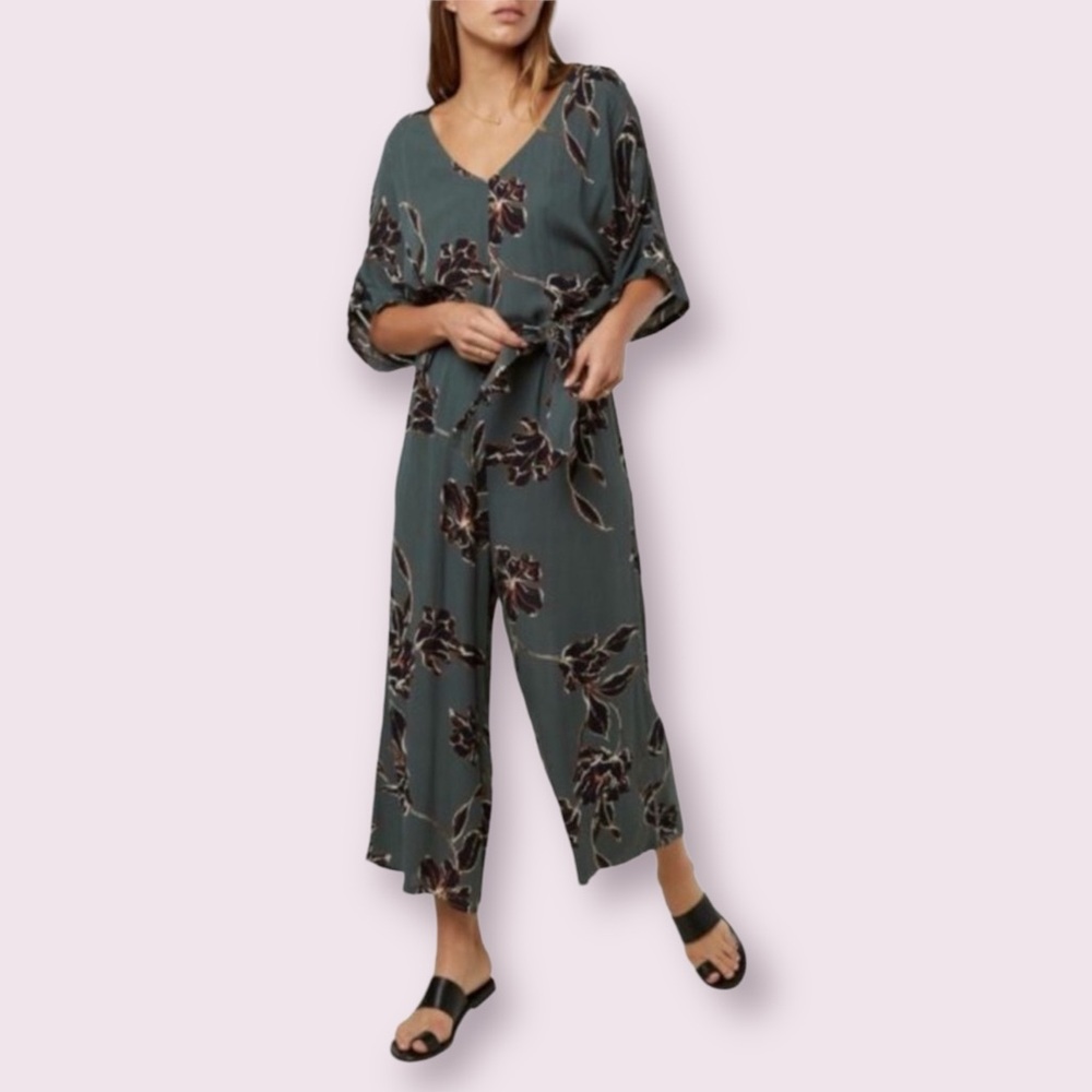 O’Neill Green Kendall Floral Jumpsuit